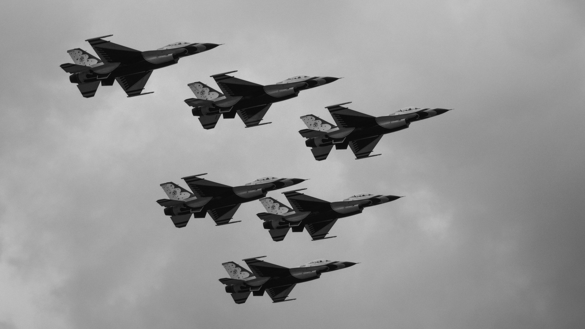 Six fighter jets.